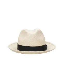Cappelli di Paglia Panama con Fascia a Contrasto