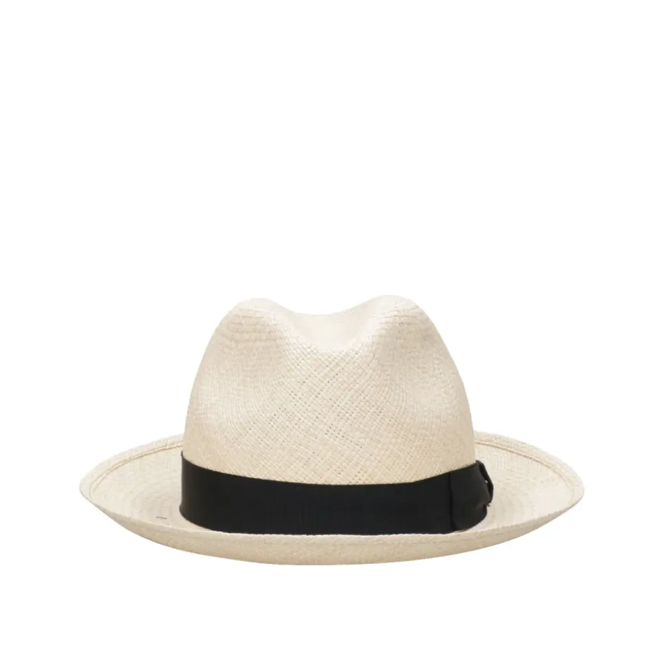 Cappelli di Paglia Panama con Fascia a Contrasto
