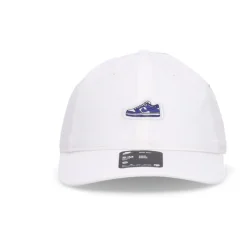 Cappellino bianco con visiera curva e patch Dunk