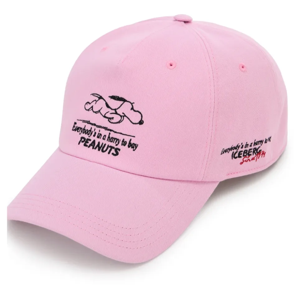 Cappellino da baseball in gabardine con ricamo Peanuts