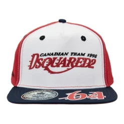 Cappellino da baseball ricamato con dettaglio in silicone