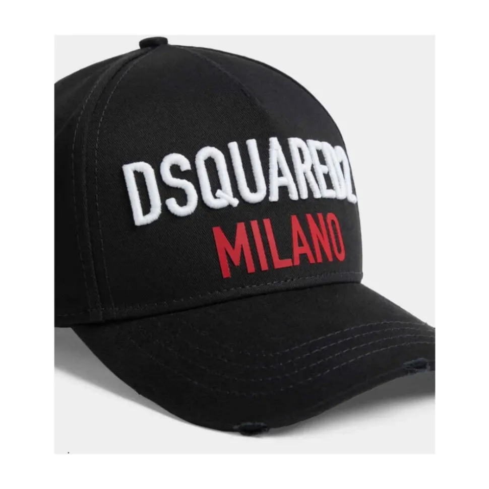 Cappello in Gabardina di Cotone Ricamato
