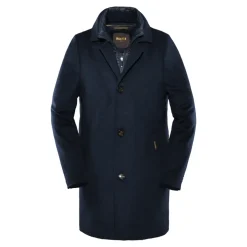 Cappotti in lana blu