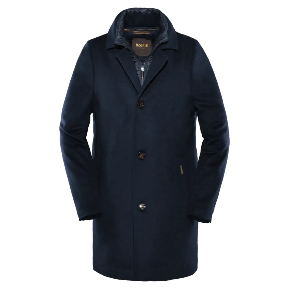 Cappotti in lana blu