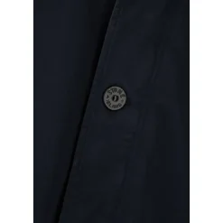 Cappotto Abbottonato con Badge Bussola