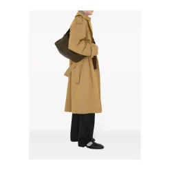 Cappotto Beige con Motivo Check Vintage