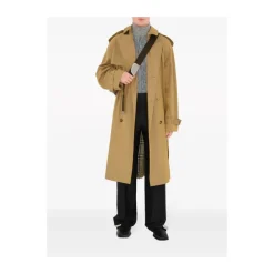 Cappotto Beige con Motivo Check Vintage