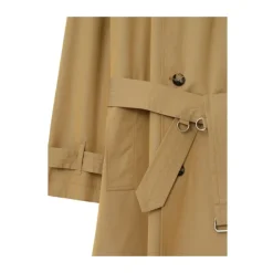 Cappotto Beige con Motivo Check Vintage
