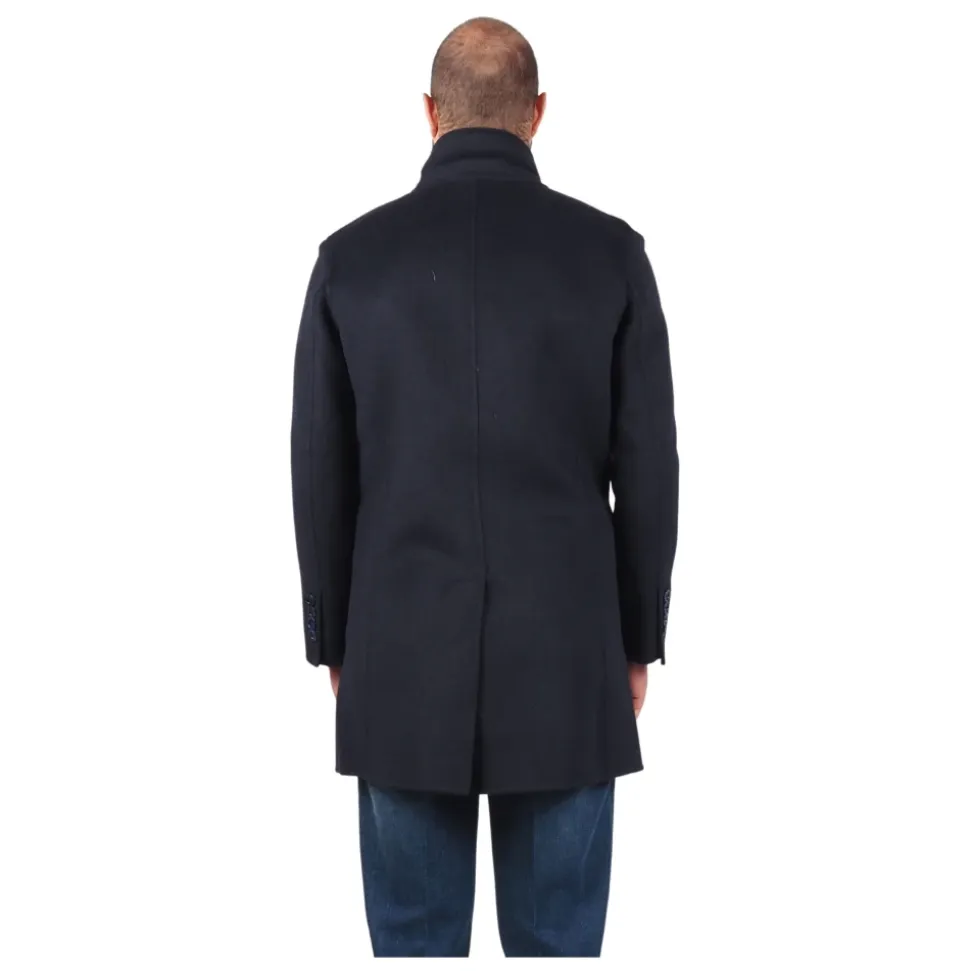 Cappotto Blu in Misto Lana Gioele