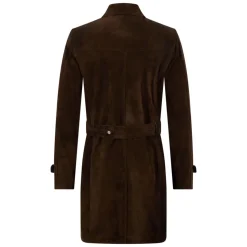 Cappotto classico marrone scuro, elegante e caldo