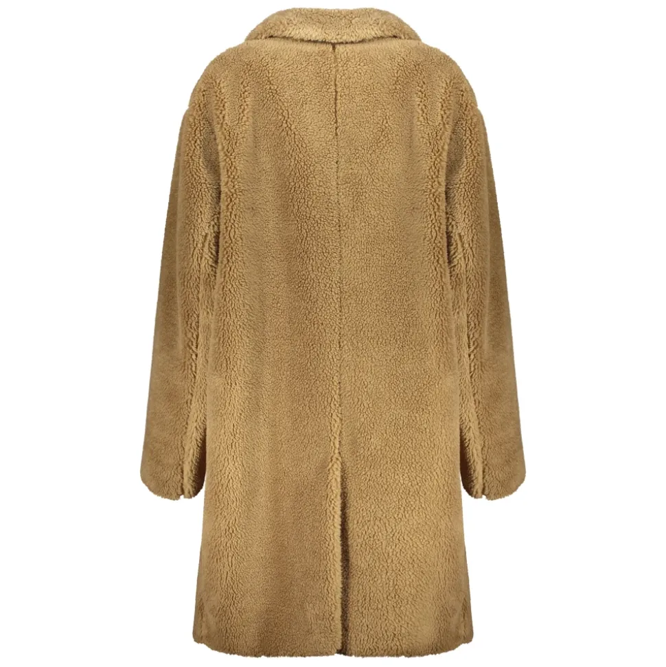 Cappotto in eco-pelliccia con rever