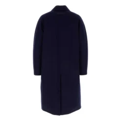 Cappotto in lana blu navy