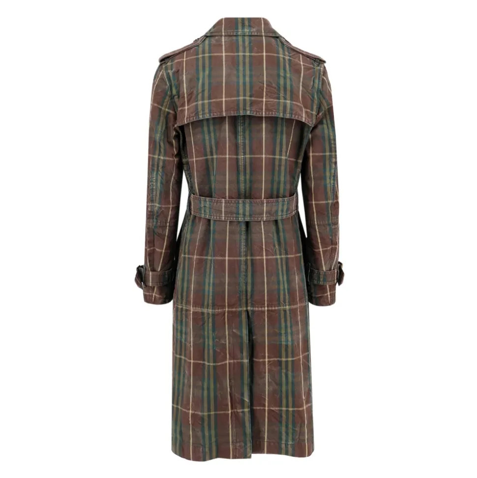 Cappotto Marrone Doppiopetto con Cintura