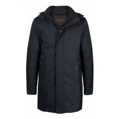 Cappotto Piumino Blu Navy con Cappuccio