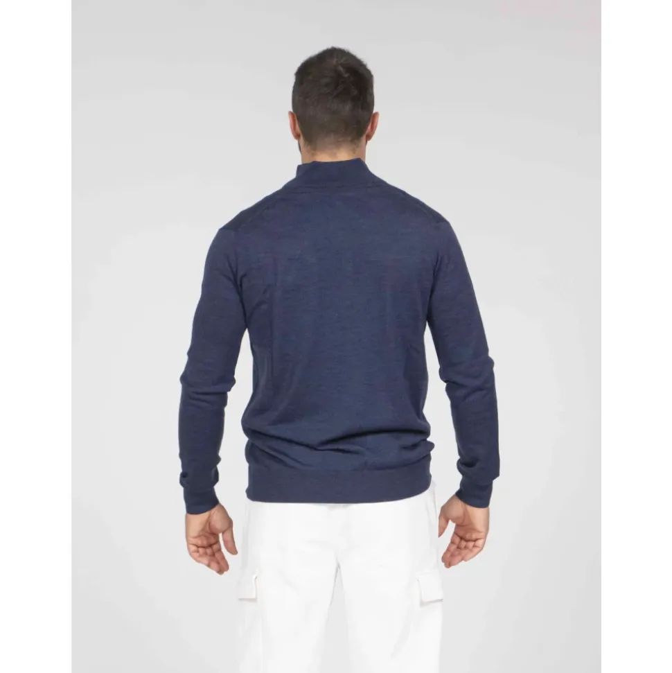 Cardigan a collo alto