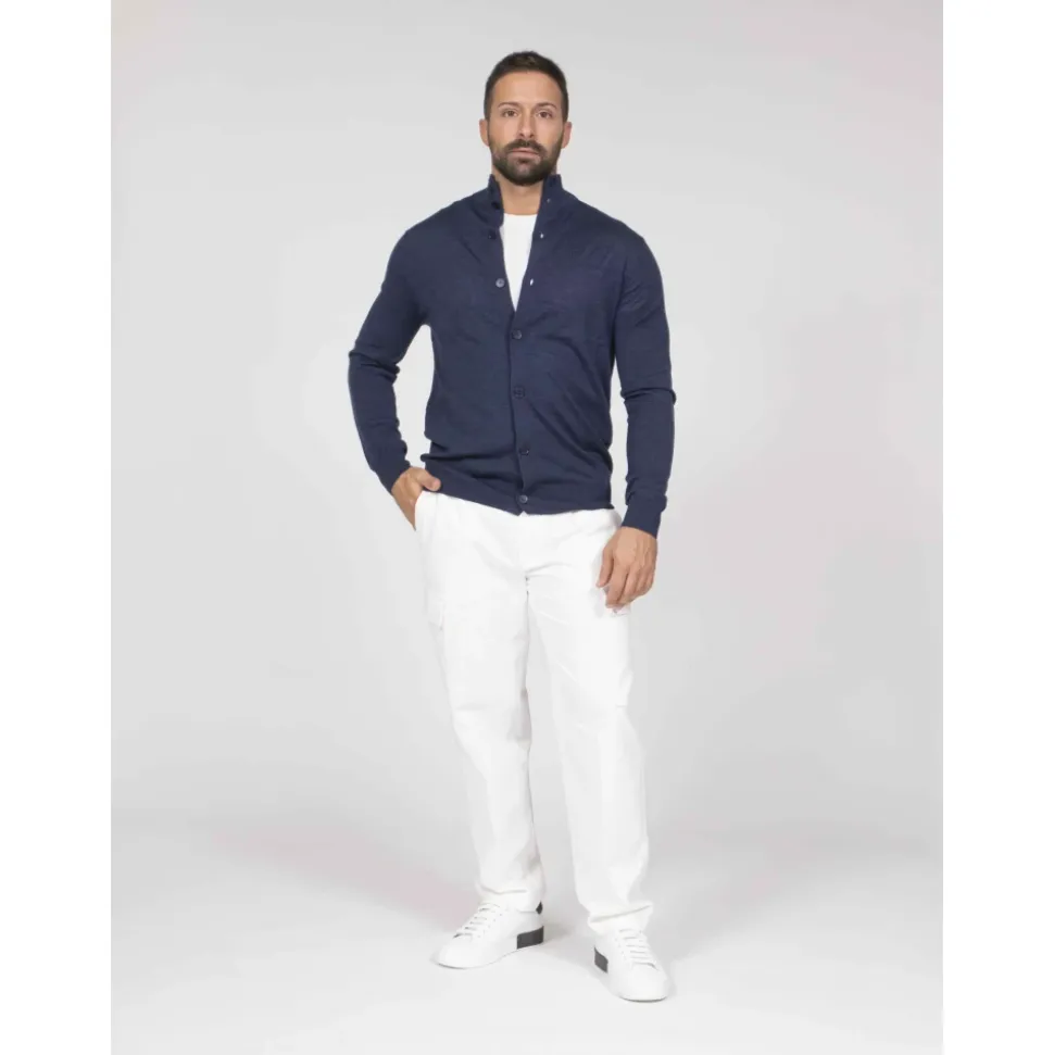 Cardigan a collo alto