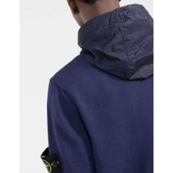 Cardigan Blu in Cotone Elasticizzato