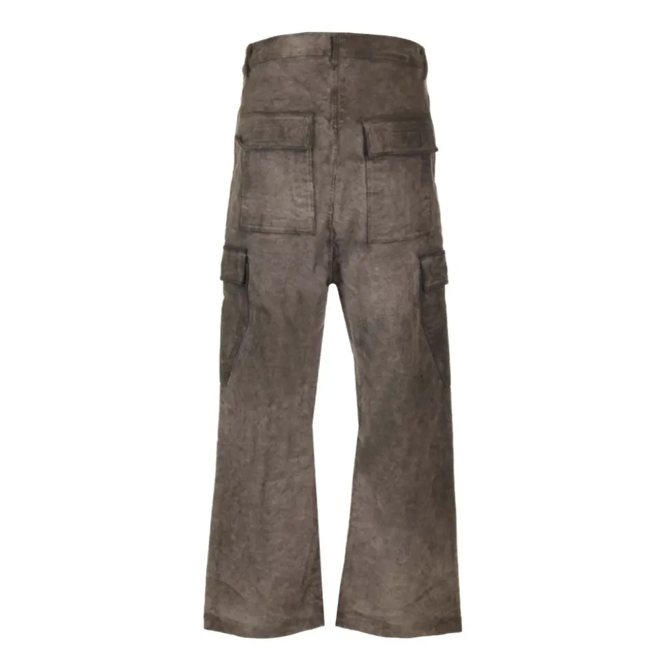 CARGO TROUSERS IN COTTON MOLESKIN GARMEN DYED DUST