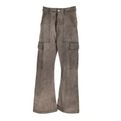 CARGO TROUSERS IN COTTON MOLESKIN GARMEN DYED DUST