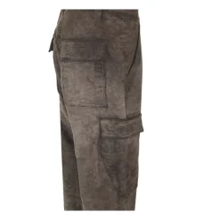 CARGO TROUSERS IN COTTON MOLESKIN GARMEN DYED DUST