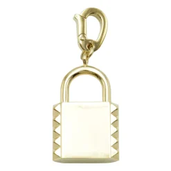 Charm metallico dorato a forma di lucchetto