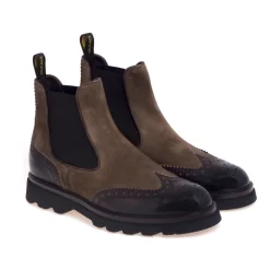 Chelsea boot Doucal's in pelle spazzolata e camoscio