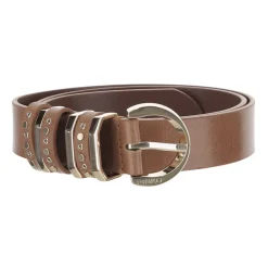 Cintura in pelle con borchie