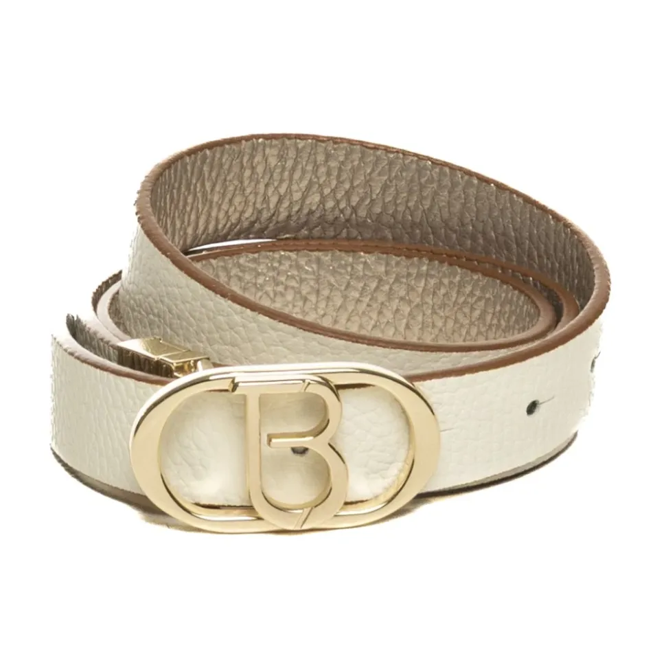Cintura in Pelle con Fibbia Logo