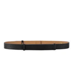 Cintura in pelle con logo girevole