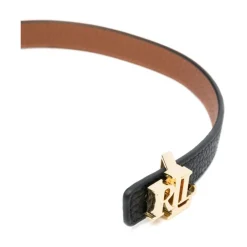 Cintura in pelle reversibile con fibbia logo