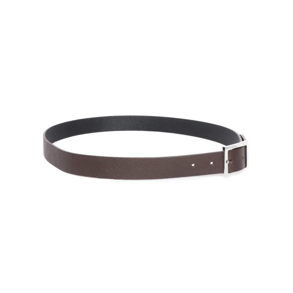 Cintura Reversibile Saffiano Double