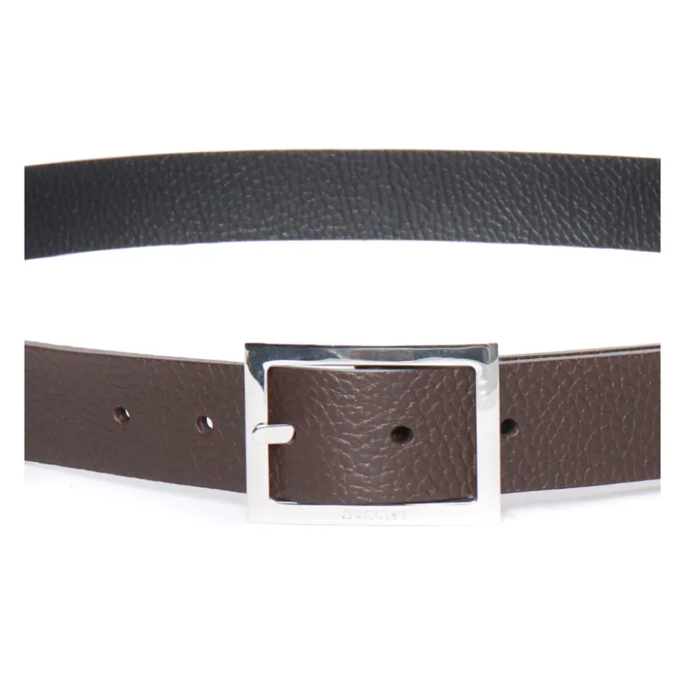 Cintura Reversibile Saffiano Double