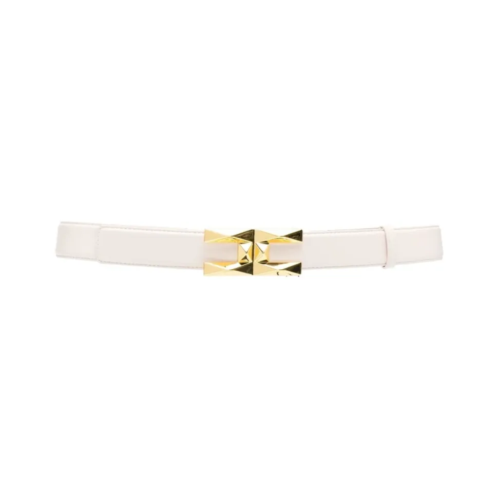 Cintura Sottile Con Logo Oro