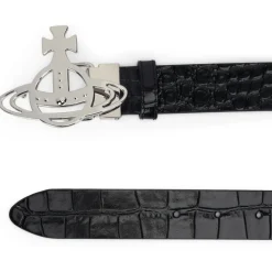 Cintura Unisex in Pelle con Fibbia a Placca