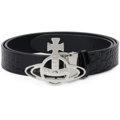 Cintura Unisex in Pelle con Fibbia a Placca