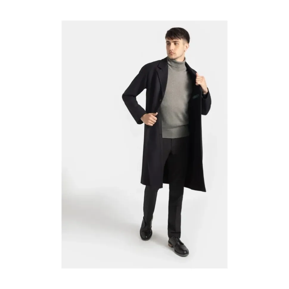 Classico Chesterfield Cappotto in Blu Navy