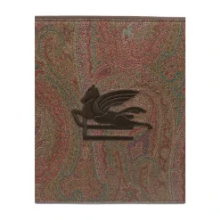 Clutch Bag con stampa Paisley e logo ricamato