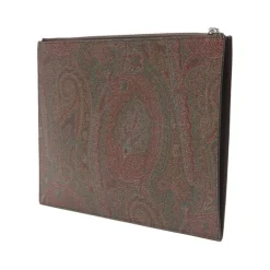 Clutch Bag con stampa Paisley e logo ricamato
