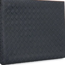 Clutch in pelle con motivo Intrecciato