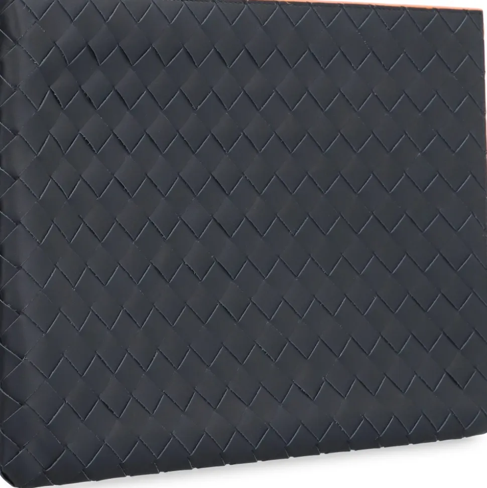 Clutch in pelle con motivo Intrecciato