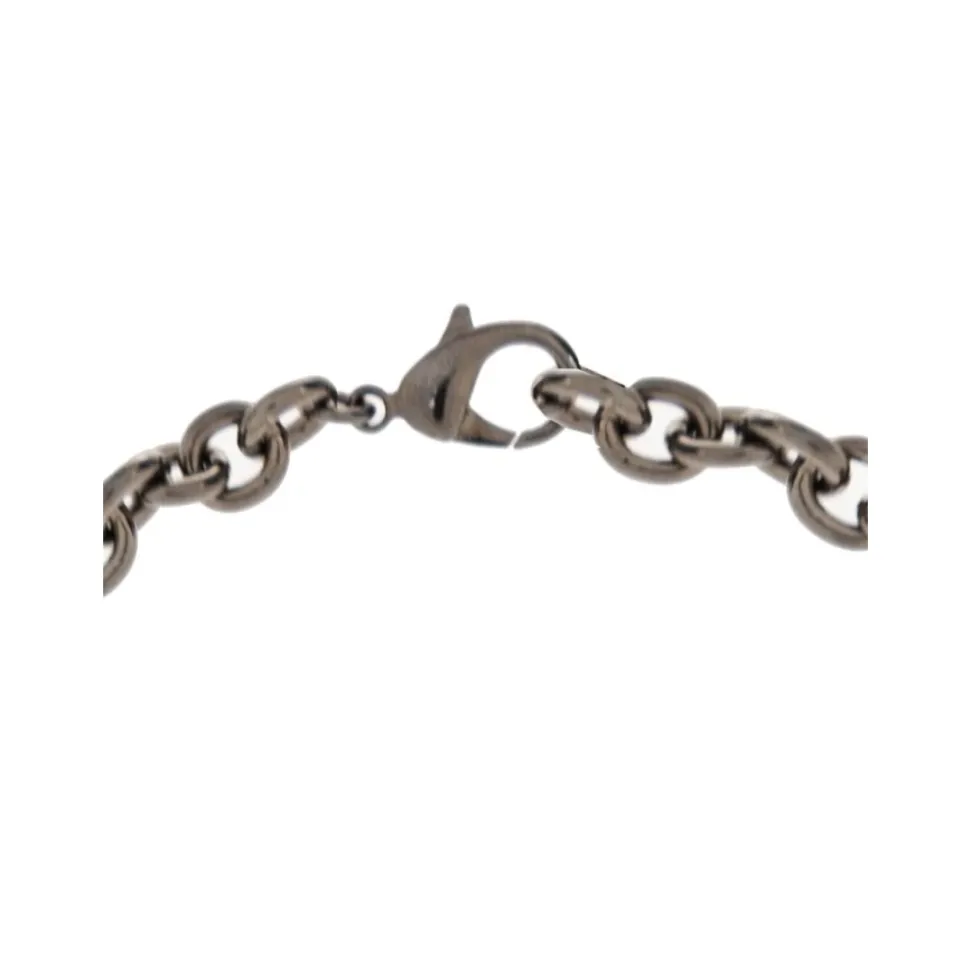 Collana con catena e targhetta logo