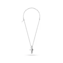 Collana Uomo Croce Pendente Metallo Grigio 500mm GEAR PEAGN2211512