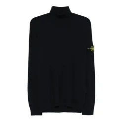 Compass-badge Turtleneck Sweater