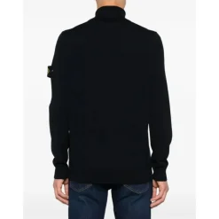 Compass-badge Turtleneck Sweater