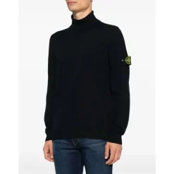Compass-badge Turtleneck Sweater