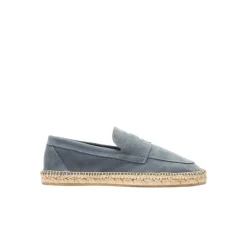 Diego Espadrillas Grigie in Pelle Scamosciata