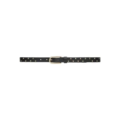 Elegante Cintura in Pelle Nera con Borchie Femminili