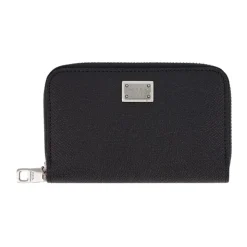Elegante portafoglio in pelle di vitello con zip