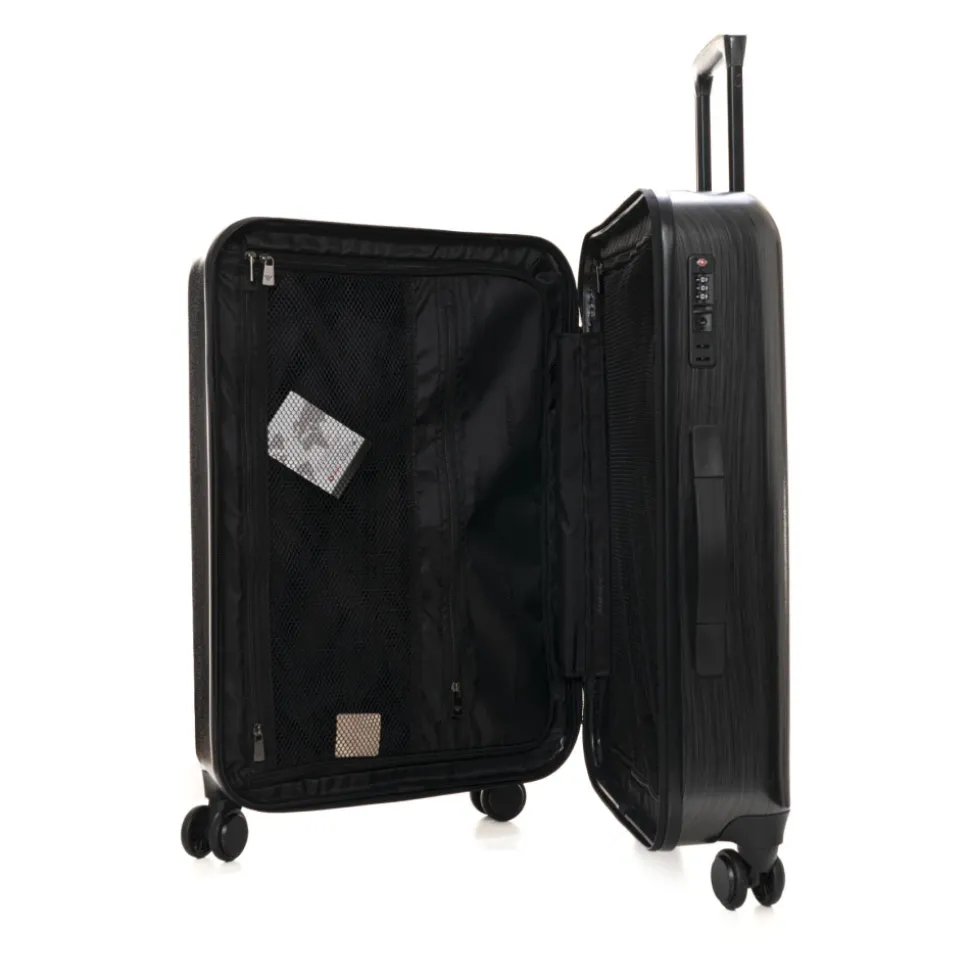 Elegante trolley a 4 ruote con chiusura zip