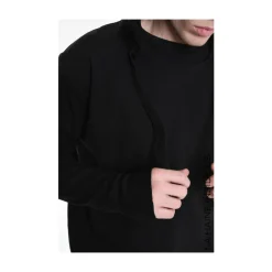 Elegante felpa con maniche a costine